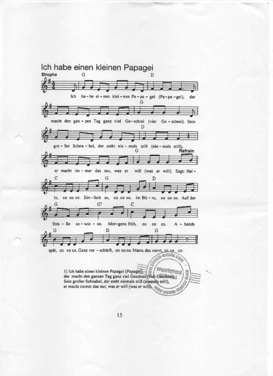 Ich habe einen Papagei - KITA Bussardstrasse Kaarst
